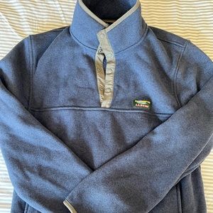 L.L. Bean Sweater Fleece Pullover Navy Blue